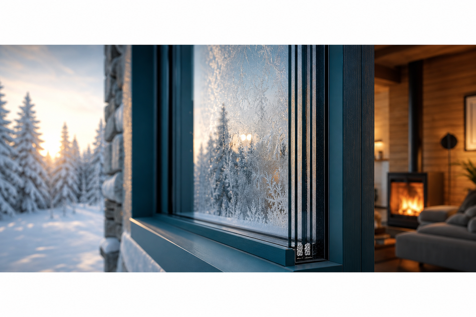 High-R triple-pane window for cold climates